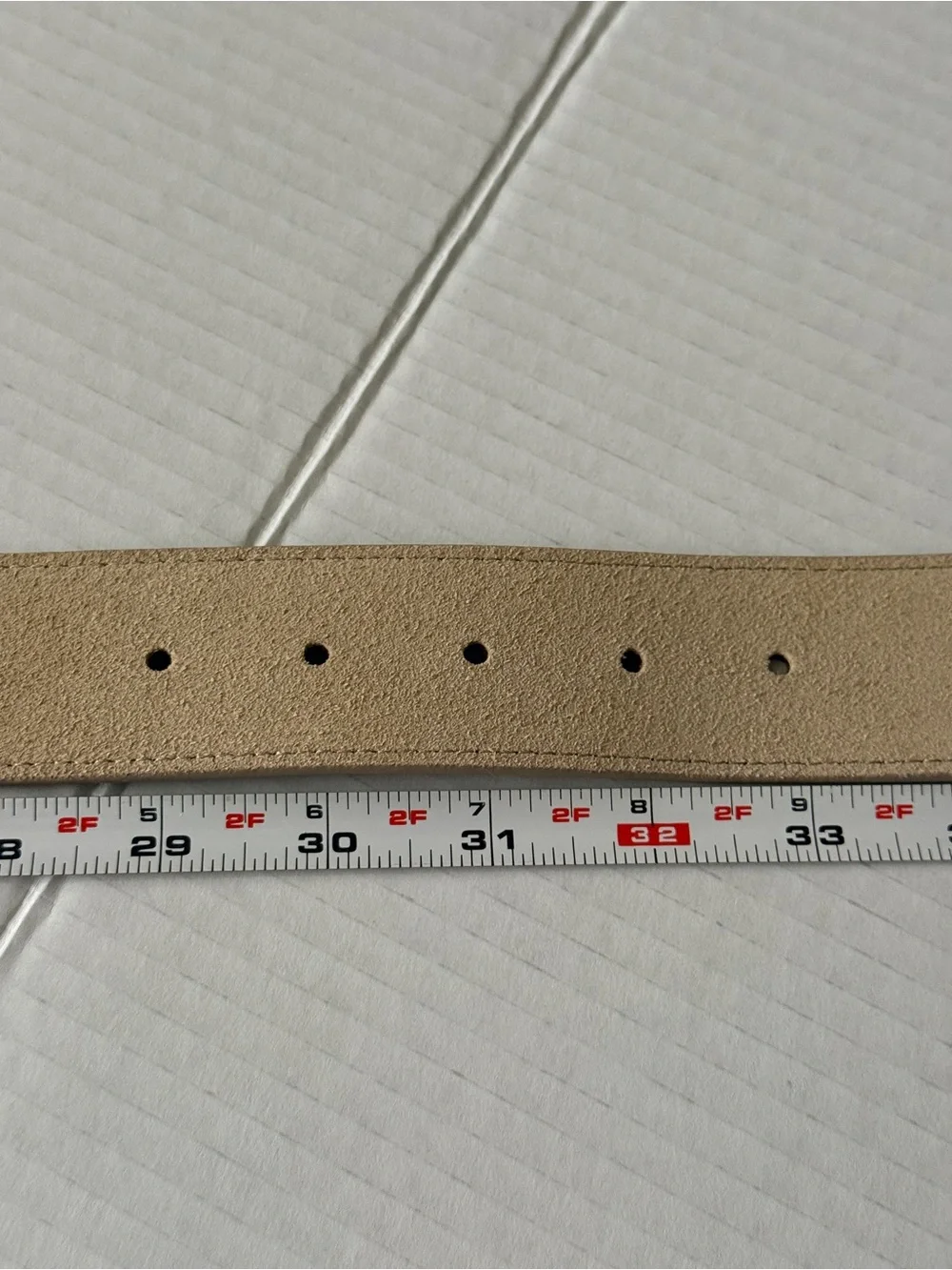 B-Low The Belt Tori Suede Western Style Cream Color Leather Belt Women's Size M